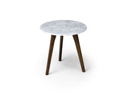Round Black and White Marble Top Coffee Table - B GRADE - The Oak Bed Store