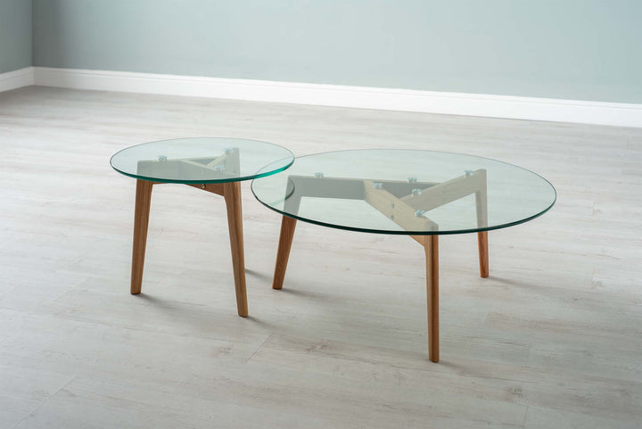 Round Glass Coffee Table - The Oak Bed Store