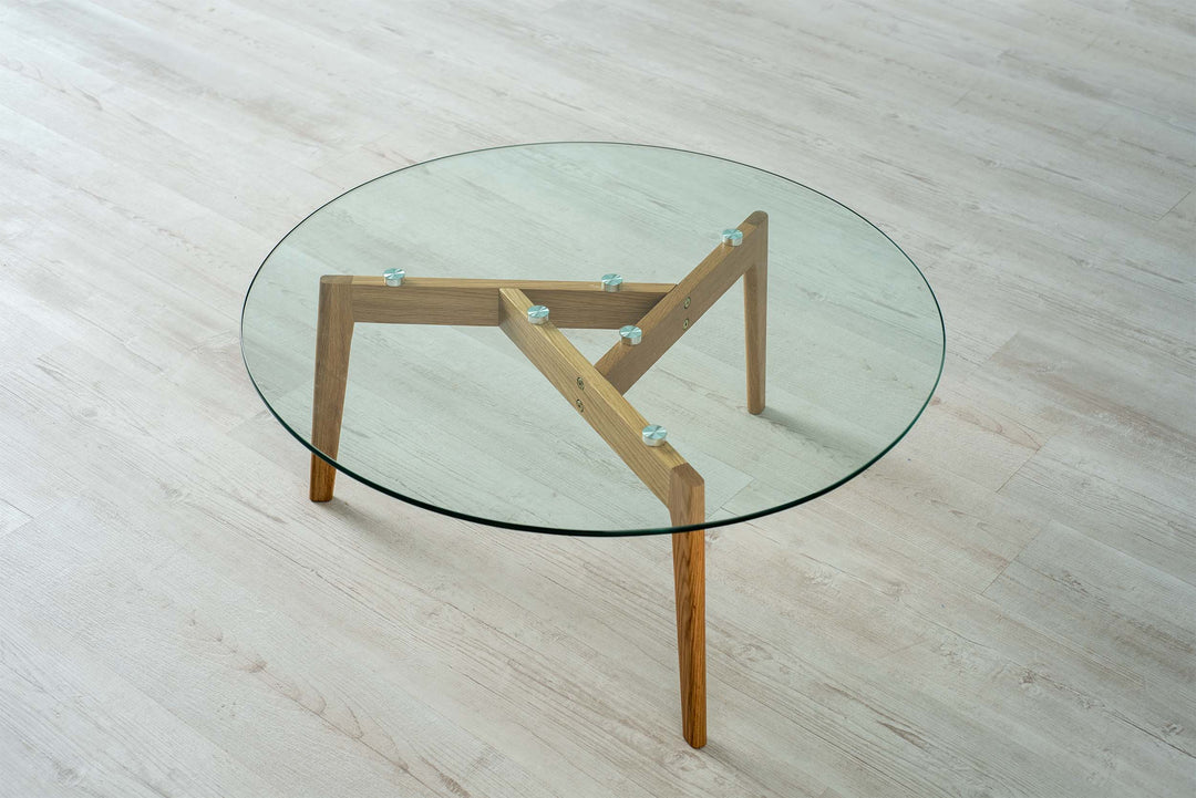 Round Glass Coffee Table - The Oak Bed Store