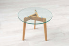 Round Glass Side Table - The Oak Bed Store
