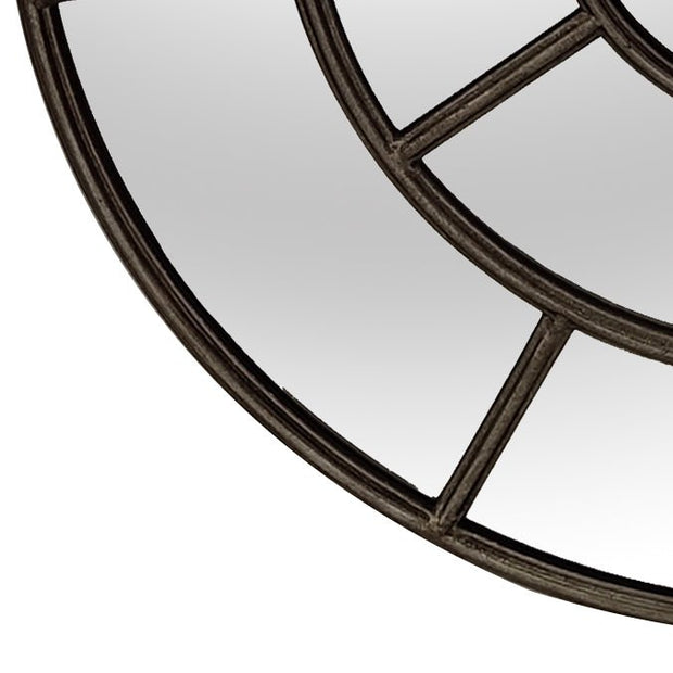 Round Iron Frame Accent Mirror