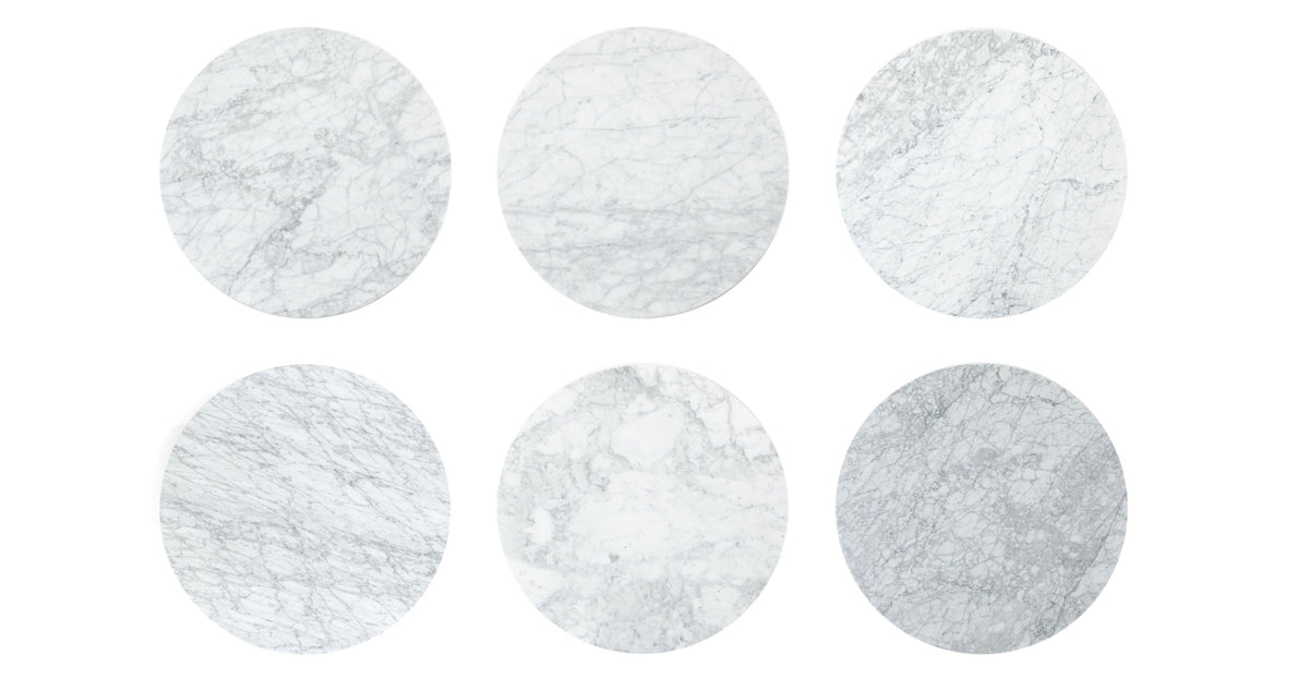 Round White Marble Side Table - The Oak Bed Store