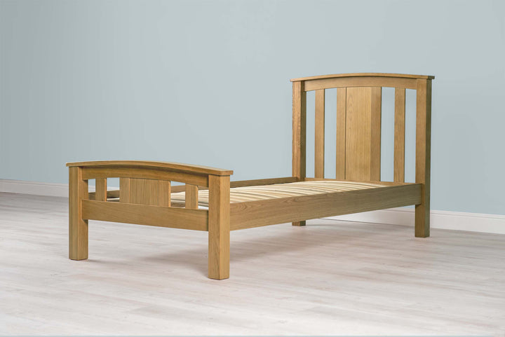 Royal Ascot Natural Oak Bed Frame - 3ft Single - The Oak Bed Store