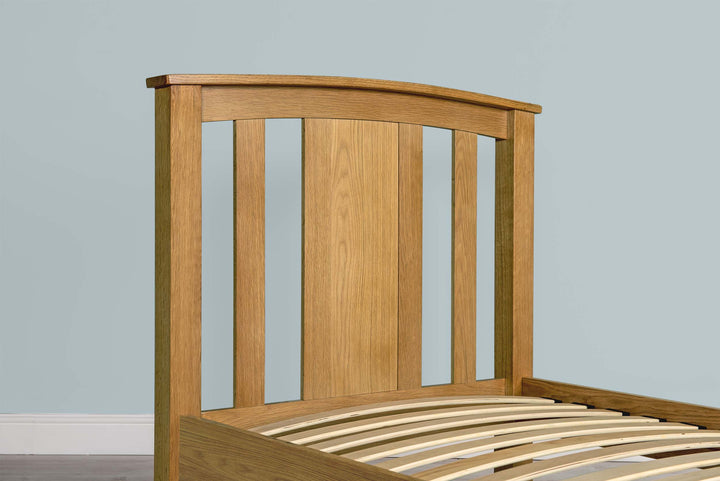 Royal Ascot Natural Oak Bed Frame - 3ft Single - The Oak Bed Store