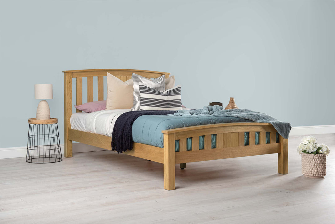 Royal Ascot Solid Natural Oak Bed Frame - 4ft Small Double - The Oak Bed Store