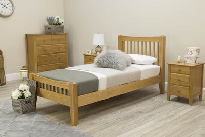 Salisbury Solid Oak Bed Frame 3ft - Single - The Oak Bed Store