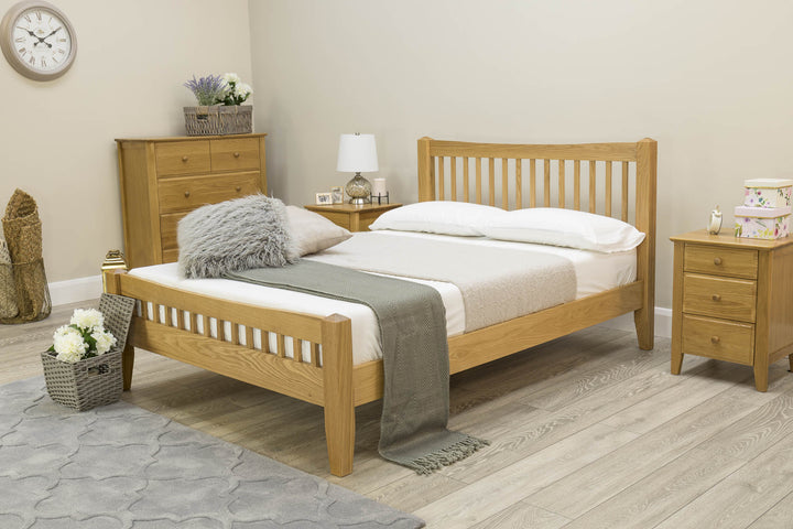 Salisbury Solid Oak Bed Frame 4ft6 - Double - The Oak Bed Store