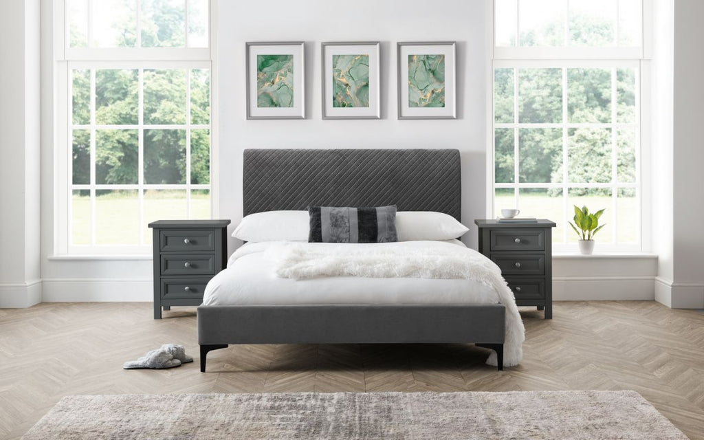 Sandringham Velvet Fabric Bed Frame 4ft6 Double
