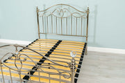 Sienna Shiny Nickel Metal Bed Frame - 4ft Small Double