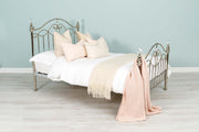 Sienna Shiny Nickel Metal Bed Frame - 4ft Small Double