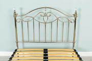 Sienna Shiny Nickel Metal Bed Frame - 4ft Small Double