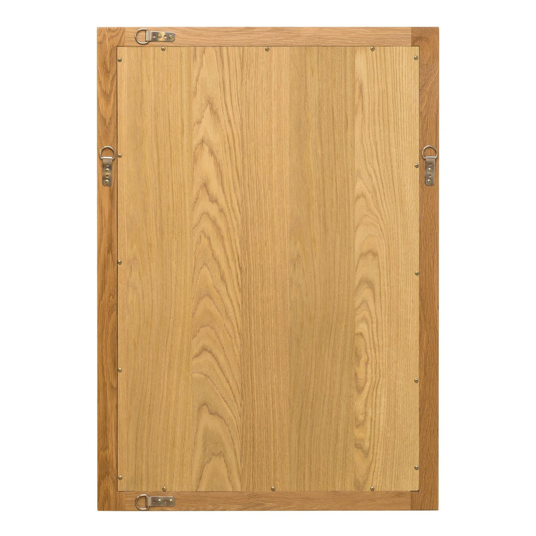 Solid Natural Oak Wall Hung Mirror (73cm x 103cm) - The Oak Bed Store