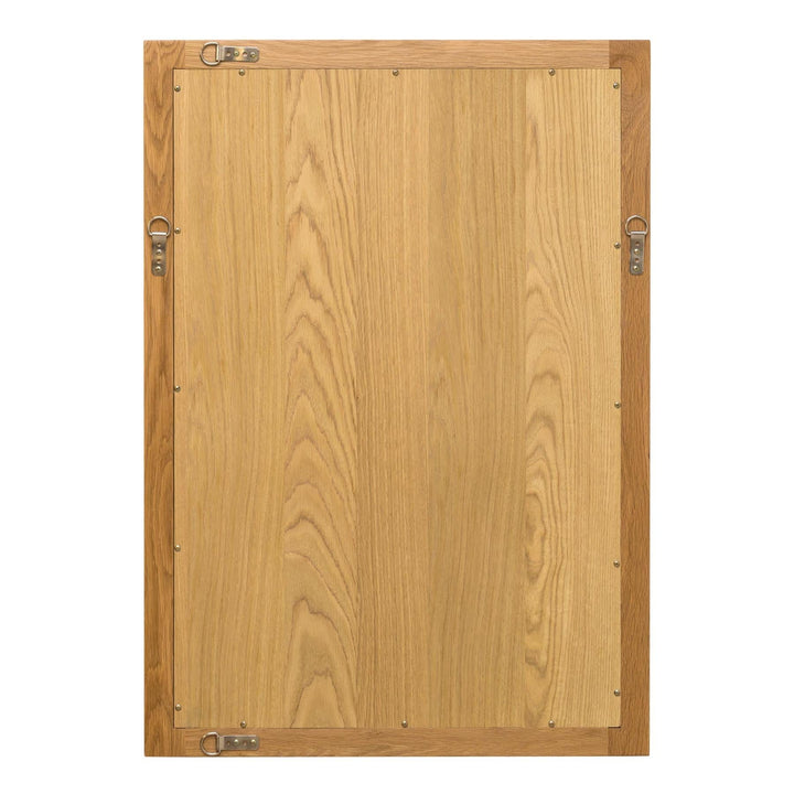 Solid Natural Oak Wall Hung Mirror (73cm x 103cm) - The Oak Bed Store