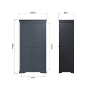 Southwick 2 Door Double Wardrobe - The Oak Bed Store
