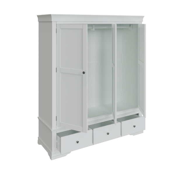 Southwick 3 Door 3 Drawer Triple Wardrobe - The Oak Bed Store
