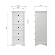 Southwick 5 Drawer Wellington Chest of Drawers - The Oak Bed Store