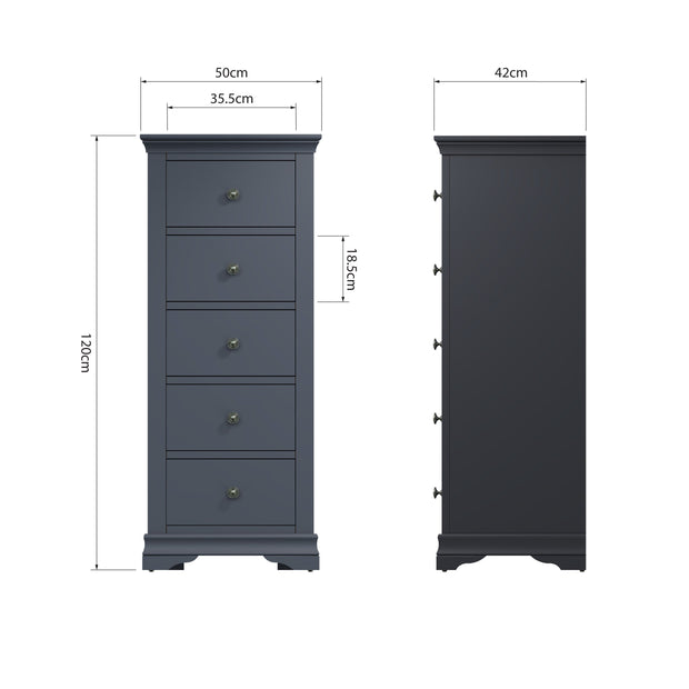 Southwick 5 Drawer Wellington Chest of Drawers - The Oak Bed Store