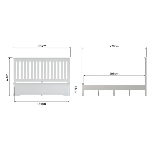 Southwick Bed Frame - 6ft Super King - The Oak Bed Store