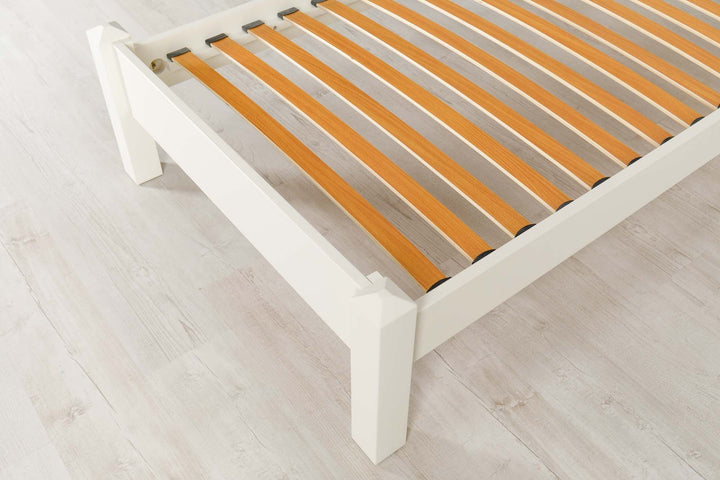 Trafalgar Soft White Solid Wood Bed Frame - 3ft Single - The Oak Bed Store