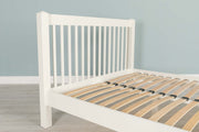 Trafalgar Soft White Solid Wood Bed Frame - 4ft Small Double - The Oak Bed Store