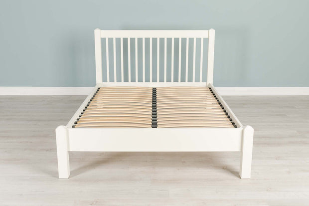 Trafalgar Soft White Solid Wood Bed Frame - 5ft King Size - The Oak Bed Store