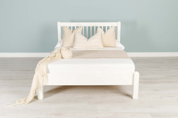 Trafalgar Soft White Solid Wood Bed Frame - 5ft King Size - The Oak Bed Store