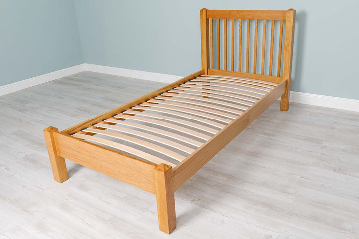 Trafalgar Solid Natural Oak Bed Frame - 3ft Single - The Oak Bed Store