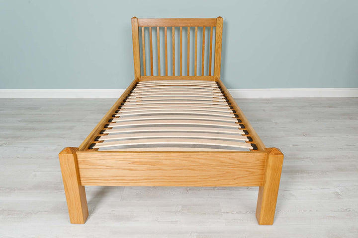 Trafalgar Solid Natural Oak Bed Frame - 3ft Single - The Oak Bed Store