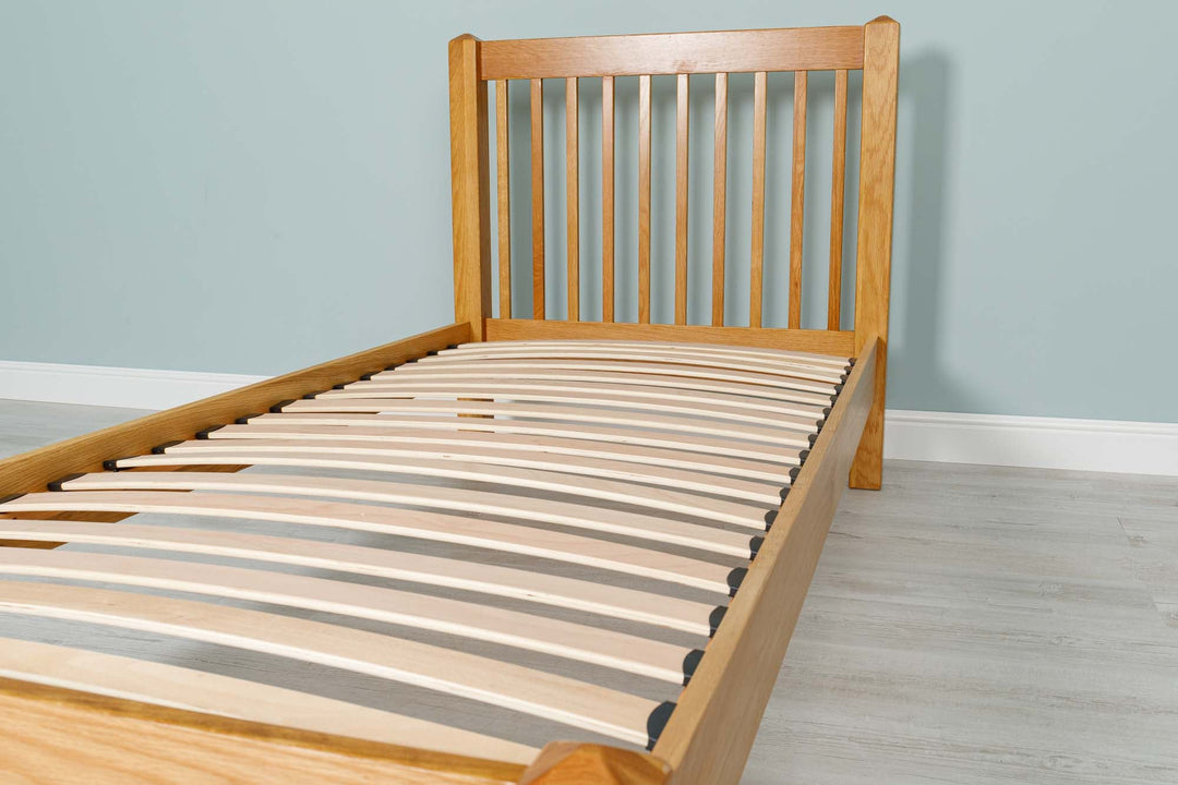 Trafalgar Solid Natural Oak Bed Frame - 3ft Single - The Oak Bed Store