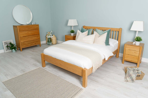 Trafalgar Solid Natural Oak Bed Frame - 4ft Small Double - The Oak Bed Store