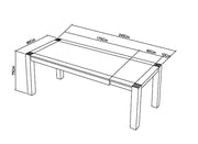 Tuscany Large End Extension Table - The Oak Bed Store