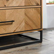 Urban Rustic Oak 3 Drawer Chest Of Drawers - The Oak Bed Store