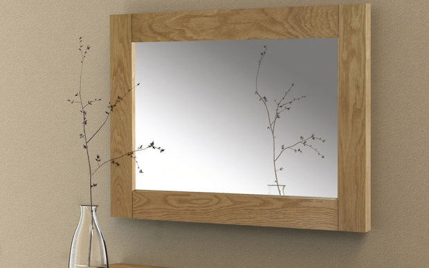 Waxed Solid Oak Frame Mirror - The Oak Bed Store