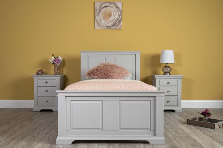 Westcott Light Grey 2 + 1 Drawer Bedside Table - B GRADE - The Oak Bed Store