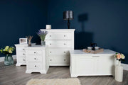 Westcott Soft White 4 Drawer Chest of Drawers - The Oak Bed Store