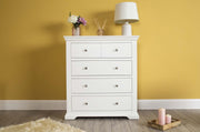 Westcott Soft White 4 Drawer Chest of Drawers - B GRADE - The Oak Bed Store