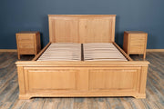 Westcott Solid Natural Oak Storage Bed Frame - 6ft Super King - The Oak Bed Store