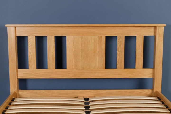 Wimbledon Solid Natural Oak Storage Bed Frame - 5ft King Size - B GRADE - The Oak Bed Store